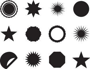 Collection of Geometric and Star Shapes untitled illustration