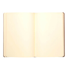 Open, blank, tan-paged book with a warm, aged feel