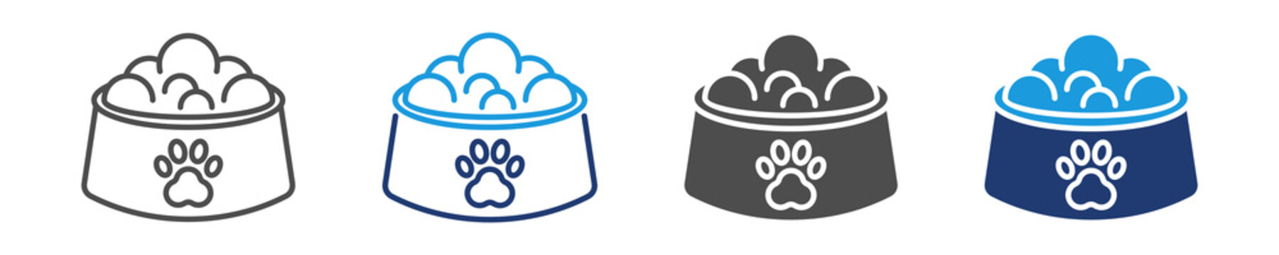 pet bowl icon set multiple style