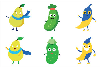 Juicy Fruits Vector Illustration Cartoon