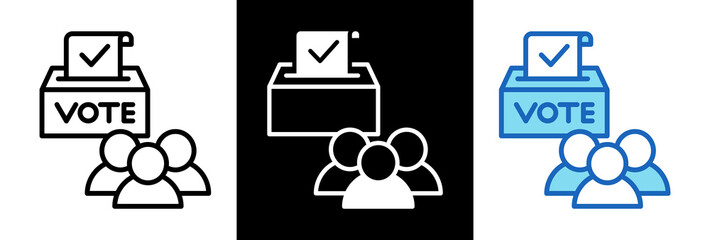 Citizen Vote whiteblack icon