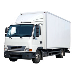 White box truck with dark grille and chrome accents