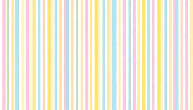 Pastel-colored, vertical stripes pattern across a white background creating a visually pleasing, simple design. A vibrant and clean aesthetic