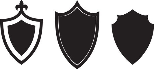 Medieval Shield Silhouette Set