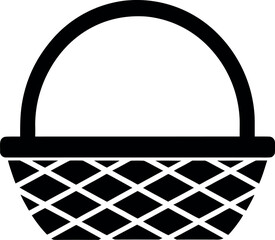 Basket icon silhouette vector illustration