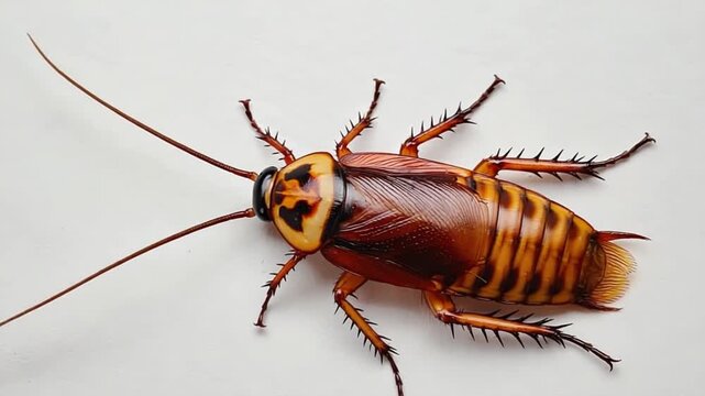 cockroach isolated on white australian insect background 