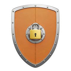 Secure your data with this shield and padlock, providing robust protection and peace of mind in a digital world, safeguarding your valuable information
