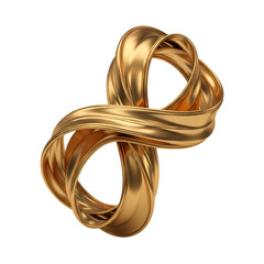 Elegant golden infinity symbol for luxury branding concepts