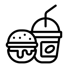 fast food Line Icon