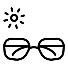 sunglasses Line Icon