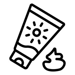 sunscreen Line Icon