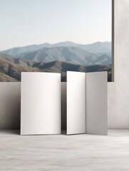 Clean Brochure Mockup Showing Both Covers