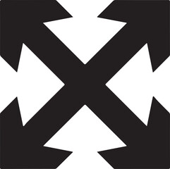 Four Arrows Pointing Outward From Center untitled