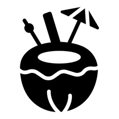 coconut drink Solid icon