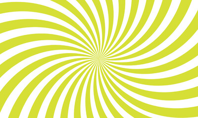 Vibrant lime green and white swirling sunburst pattern abstract background