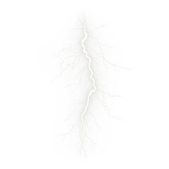 Lightning bolt png overlay illustration with intricate branching patterns on a white background, ideal for creative projects and visual storytelling, enhancing design elements