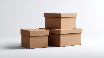 Front and Side Box Mockup in Stack Display