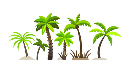 Tropical Oasis: A collection of lush, green palm trees stands tall and proud, transporting viewers to a sun-kissed paradise.  