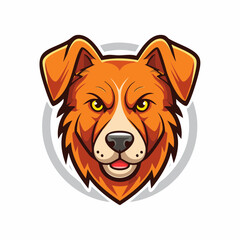 Dog head illustration with intense focus and sharp details.