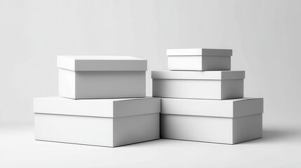 Clean Stacked Packaging Box Mockup Design