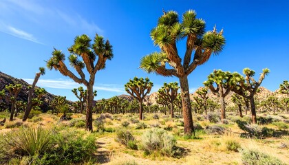 Desert landscape with Joshua trees