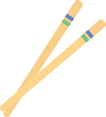 a pair of simple wooden chopsticks