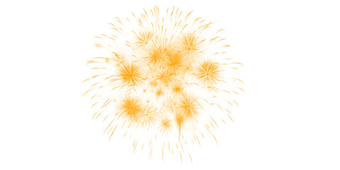Golden firework texture, thin stroke lines. Isolated png illustration, transparent background. Design for overlay, montage, texture. Happy new year concept.	