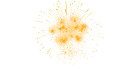 Golden firework texture, thin stroke lines. Isolated png illustration, transparent background. Design for overlay, montage, texture. Happy new year concept.	