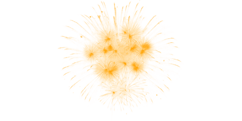 Golden firework texture, thin stroke lines. Isolated png illustration, transparent background. Design for overlay, montage, texture. Happy new year concept.	