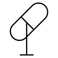 podcast mic line icon