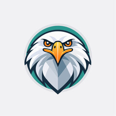 Majestic Eagle Head Logo Design with Intense Gaze.