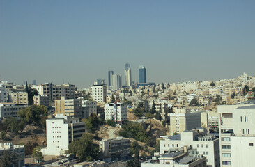 Cityscape of Amman, Jordania. View from Amman Citadel.