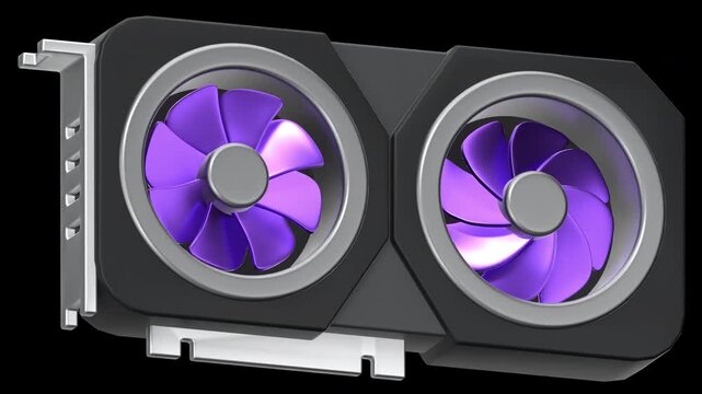 gpu mining 3d Animation, Alpha Channel, Transparent Background