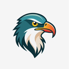 Stylized Eagle Head Logo Design 1.