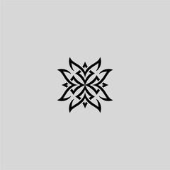 monogram logo design vector