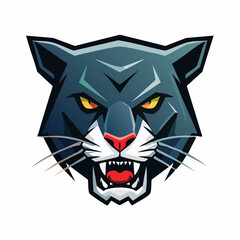 White Tiger Head Portrait Fierce and Focused.