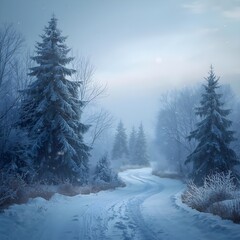 winter scenery background image