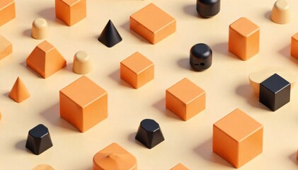 Conceptual representation of economic stability through balanced stacked geometric elements. Conceptual image representing economic stability. Perfectly balanced, precisely stacked geometric shapes