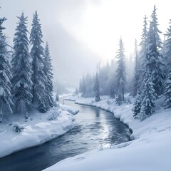 winter scenery background image