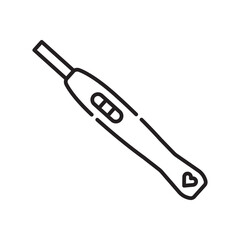 pregnancy test black line icon. Vector isolated element