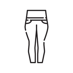 Mom’s leggings black line icon. Vector isolated element