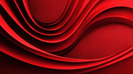 Abstract Digital Red Waveform Design with Textured Surface and Dimmed Lighting