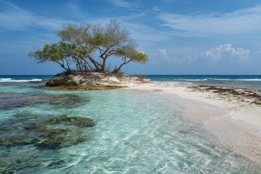 Morrocoy Venezuela. Cayo Sombrero: Tropical Island Beach Paradise in the Caribbean Sea
