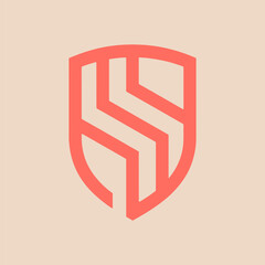 Logo design shield for guard safety, strength, security, and protection.