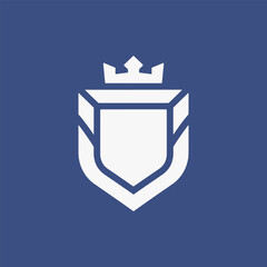 Logo design shield for guard safety, strength, security, and protection.