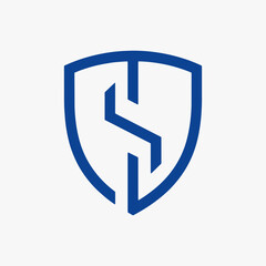 Logo design shield for guard safety, strength, security, and protection.