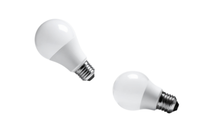 Elegant Gold Table Lamp Set, isolated on transparent background