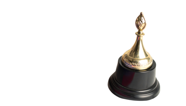  Event Celebration Set with Trophy and Ribbon Details, isolated on transparent background