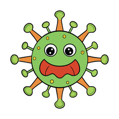 A tiny virus, invisible to the eye, spreads quickly, infecting cells and causing illness, showing how something so small can have a huge impact on life.
