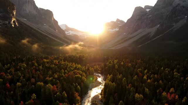 Capturing the immense scale and breathtaking grandeur of an untouched mountain valley, showcasing its vast natural expanse and the powerful forces of geology that shaped it over millennia.